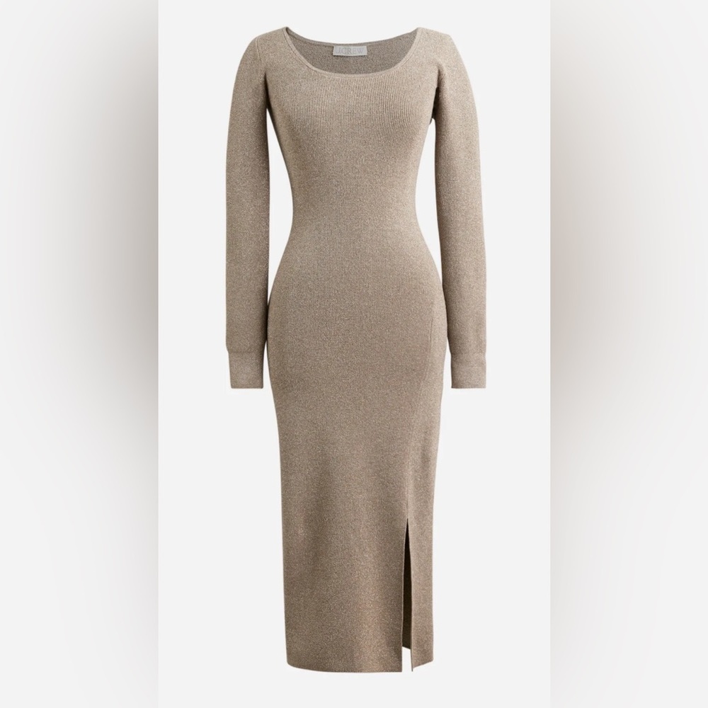 NEW JCrew Side-slit metallic sweater-dress - Picture 1 of 5